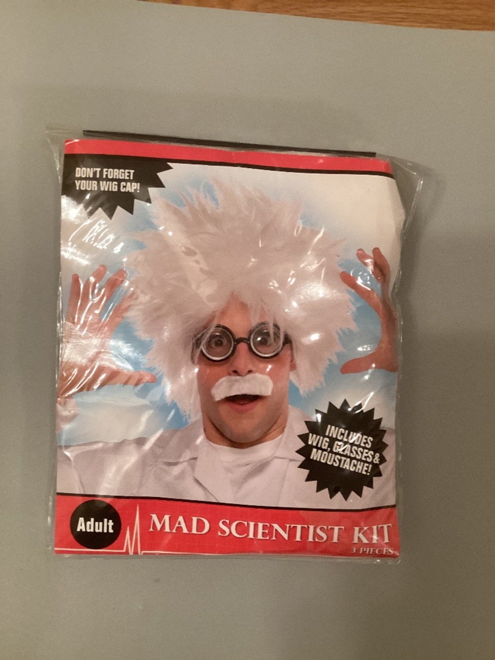Mad Scientist Costume wig & mustache